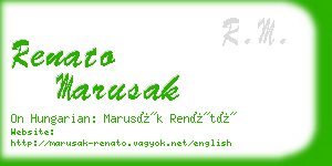renato marusak business card